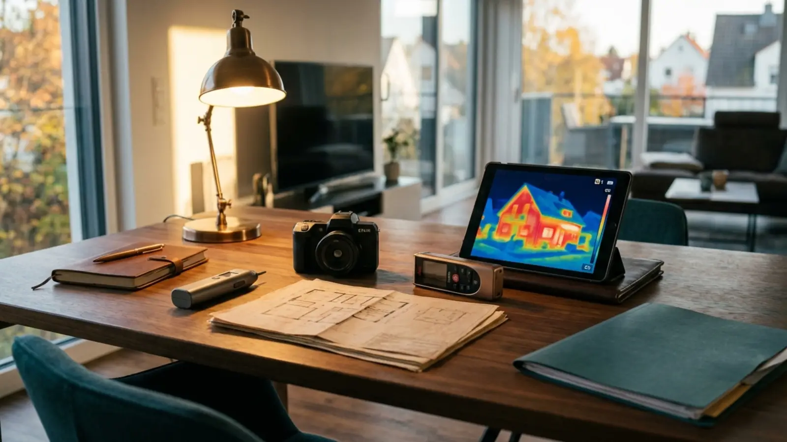 Laptop mit Bewertungs-Dashboard — Service Immobilie bewerten