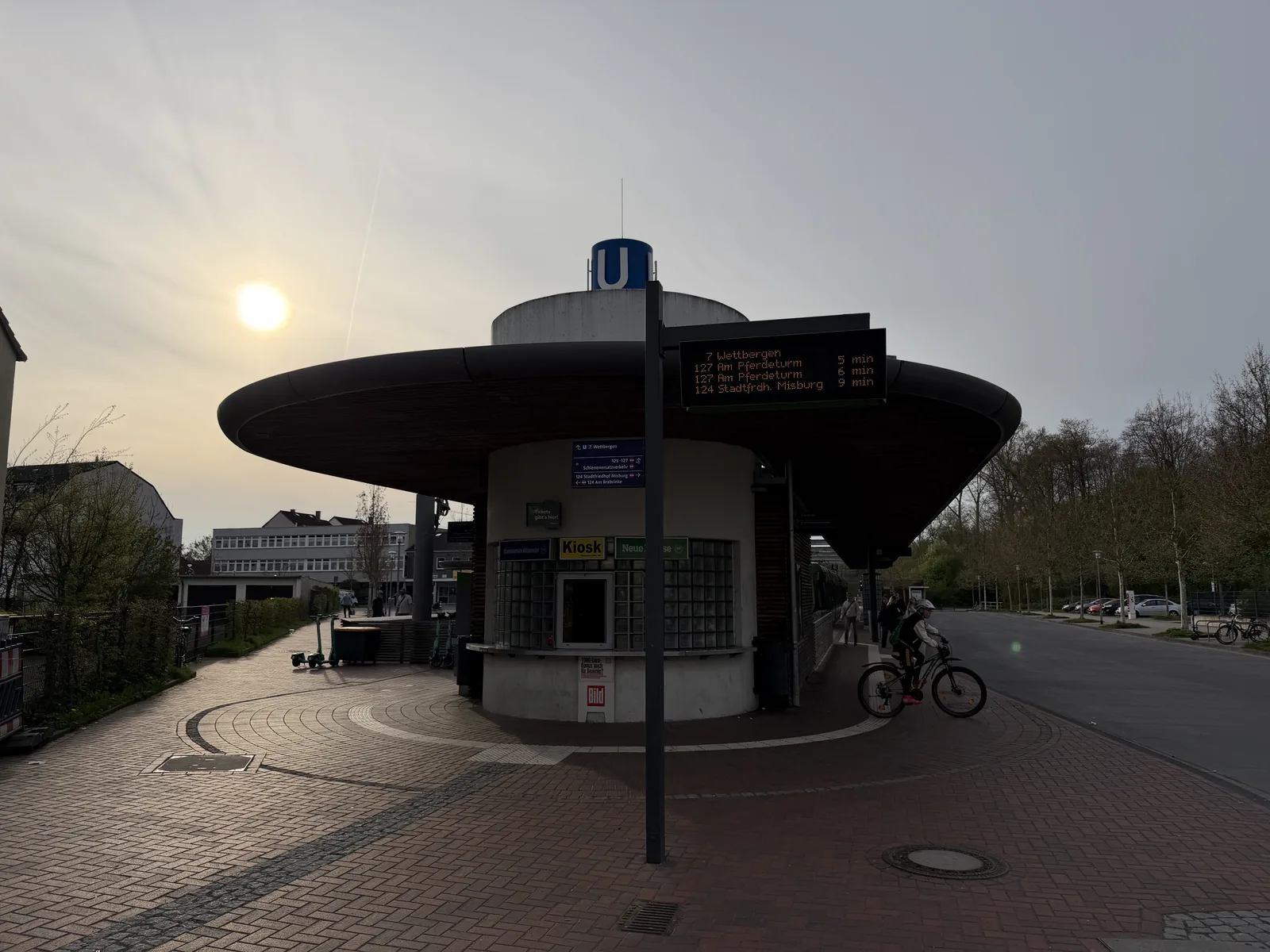 Stadtbahn-Endstation der Linie 7 in Hannover-Misburg