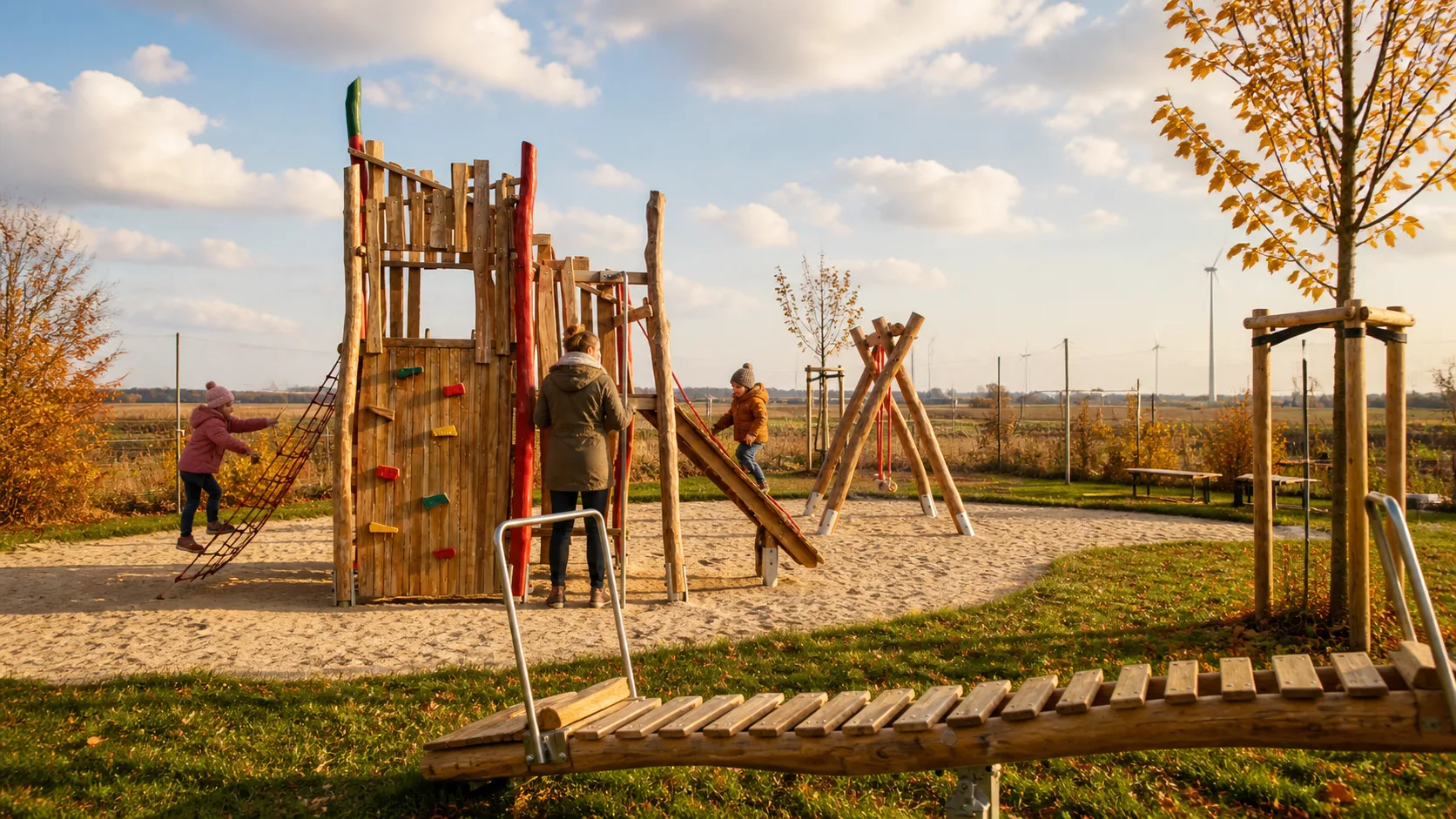 Spielplatz in Linderte mit Blick ins Calenberger Land