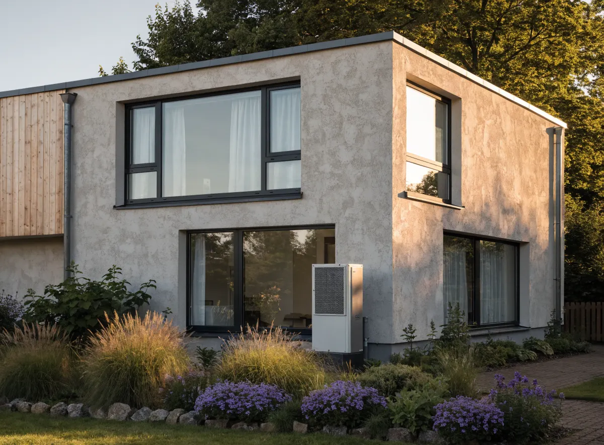 Energieeffizientes Haus mit Wärmepumpe