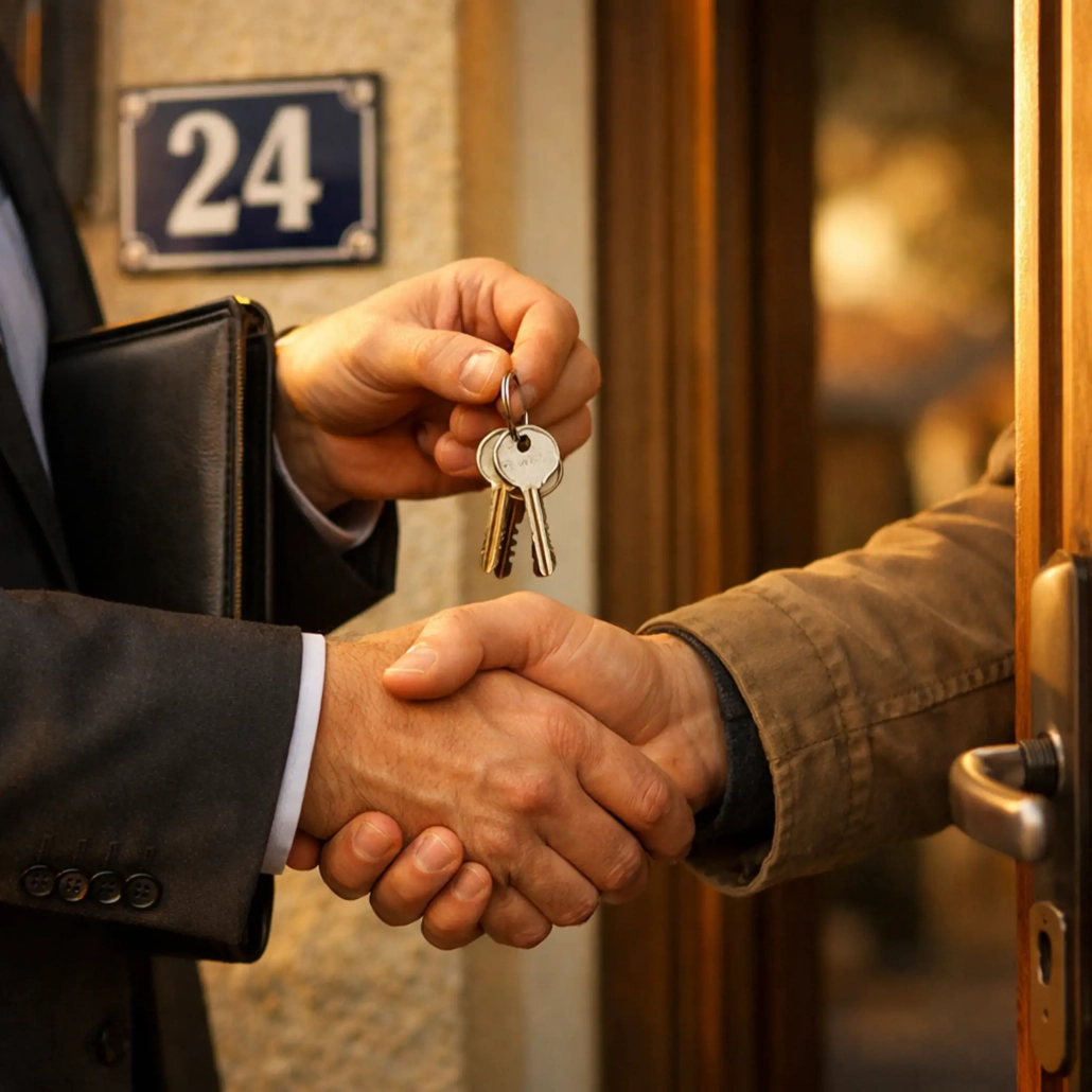 Schlüsselübergabe nach Verkauf einer Erbimmobilie in Hannover