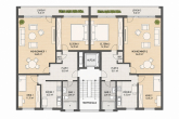 Grundriss 2. OG - Modernisierte 3-Zimmer-Wohnung mit Loggia und Fensterbad